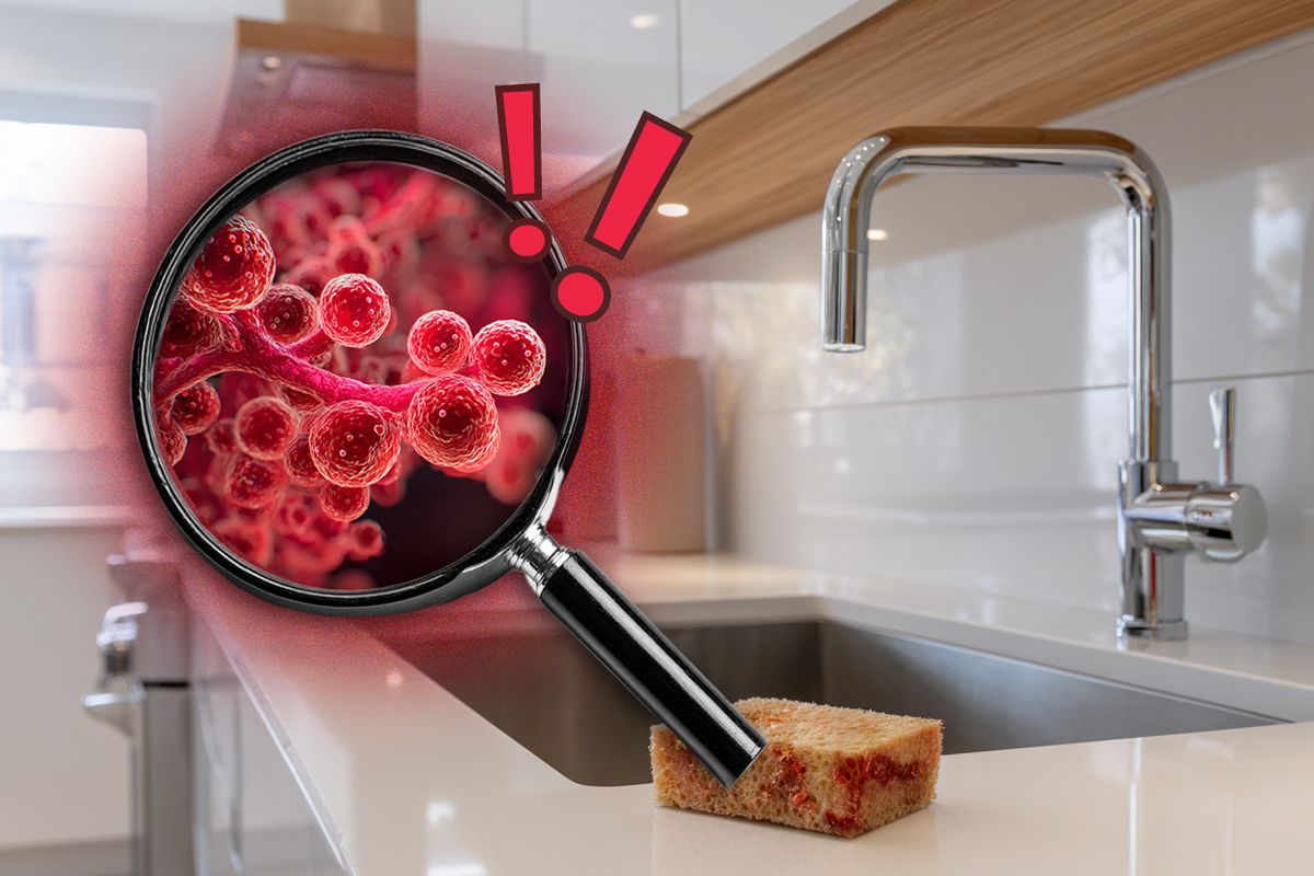 Bakterien unter der Lupe in der Küche.